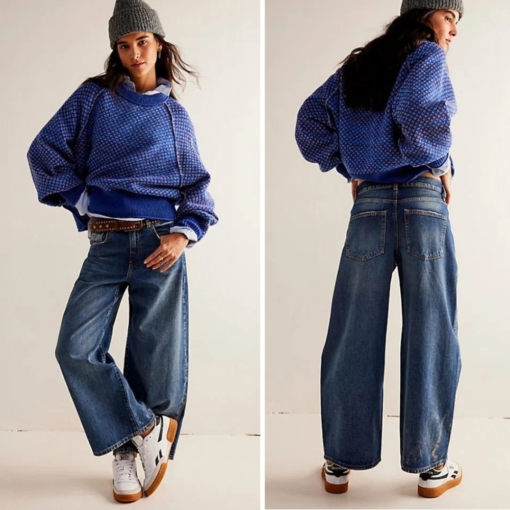 New! Free People We The Free Misha Wide-Leg Jeans